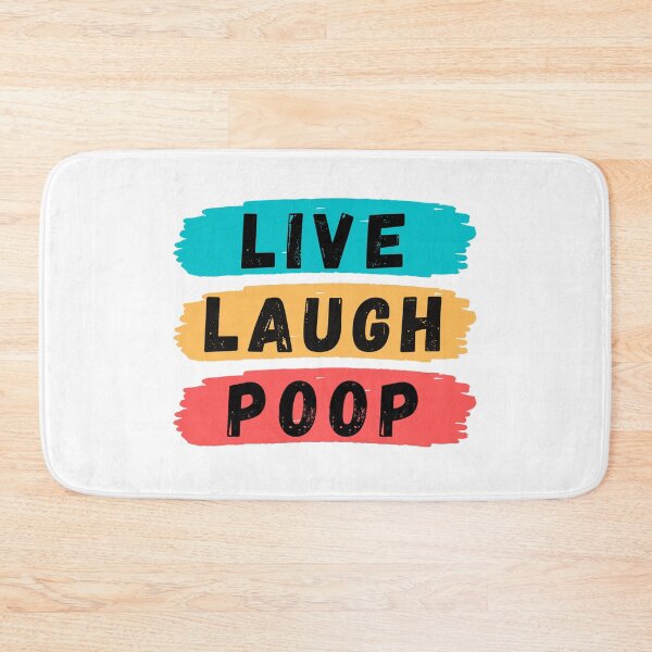 Item preview, Live Laugh Poop - Colorful Retro Typography | Funny Humor Meme designed and sold by Delandor.