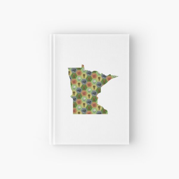 Classic Board Game Resource Map of Minnesota Hardcover Journal