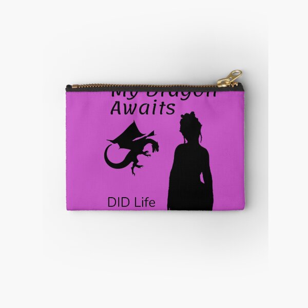 Item preview, "My Dragon Awaits" Dragon Protector Alter in Black on Hot Pink+Black designed and sold by GladBlackLamb.