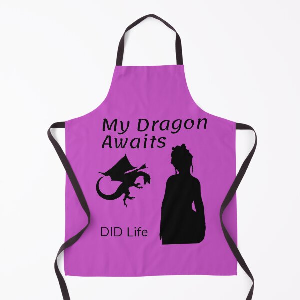 Item preview, "My Dragon Awaits" Dragon Protector Alter in Black on Hot Pink+Black designed and sold by GladBlackLamb.