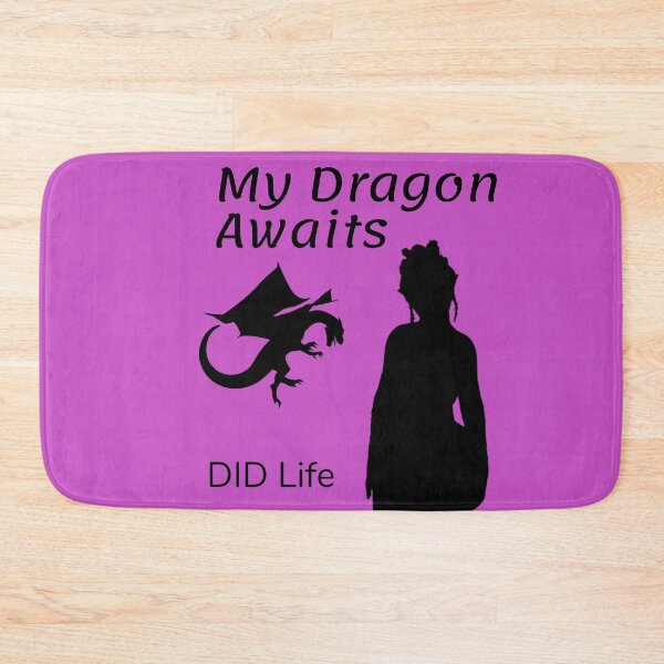 Item preview, "My Dragon Awaits" Dragon Protector Alter in Black on Hot Pink+Black designed and sold by GladBlackLamb.