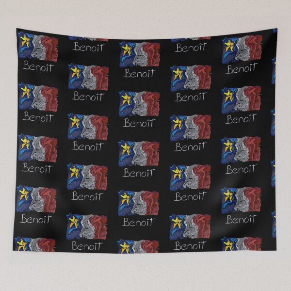 Item preview, Bandera de Acadia, mosaico líquido, vidrieras en colores pastel, Benedicto designed and sold by ColoursOfFrance.