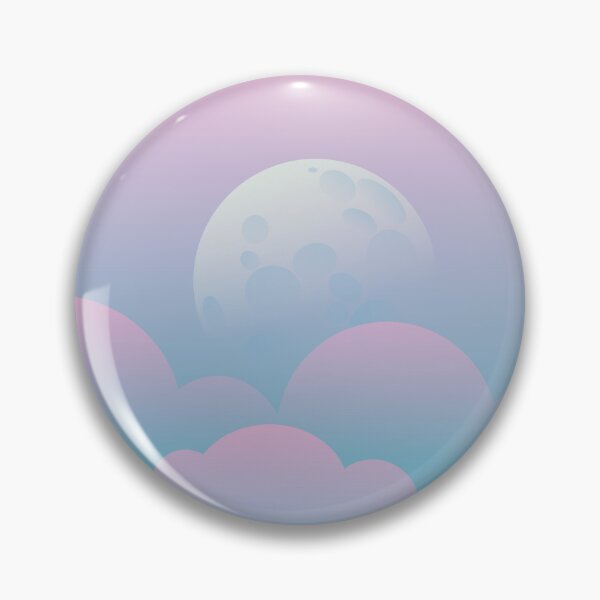 Item preview, Silver Fading Moon Pink Cotton Candy Clouds Geometric Shapes Minimalistic Graphic Design Kawaii Cute Tumblr Blue Sky designed and sold by leiriin.