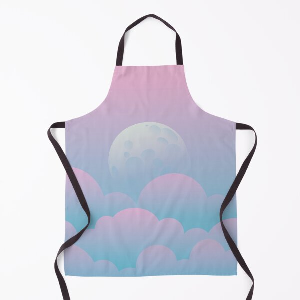 Item preview, Silver Fading Moon Pink Cotton Candy Clouds Geometric Shapes Minimalistic Graphic Design Kawaii Cute Tumblr Blue Sky designed and sold by leiriin.
