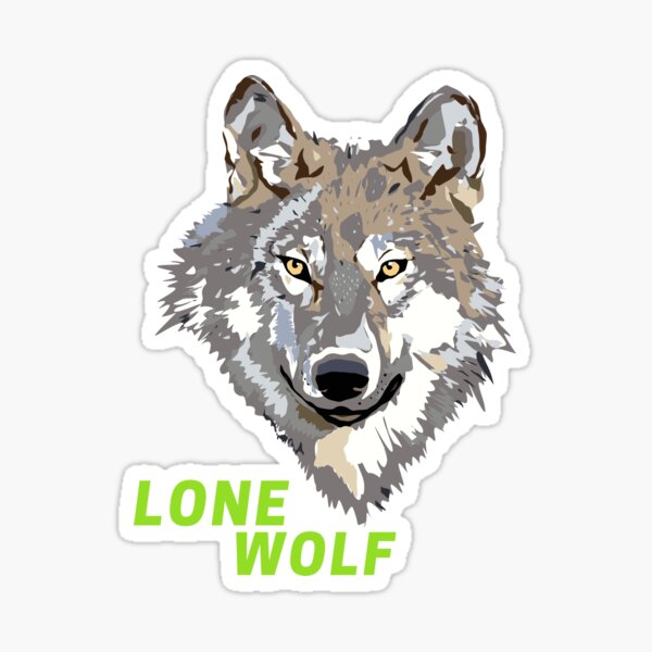 "LONE WOLF" Sticker for Sale by NoLimitTy24 Redbubble