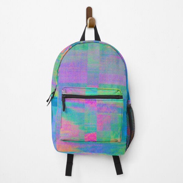 Item preview, Vaporwave Cyberpunk Rainbow Pixel Glitch Art Pattern designed and sold by softbluehum.