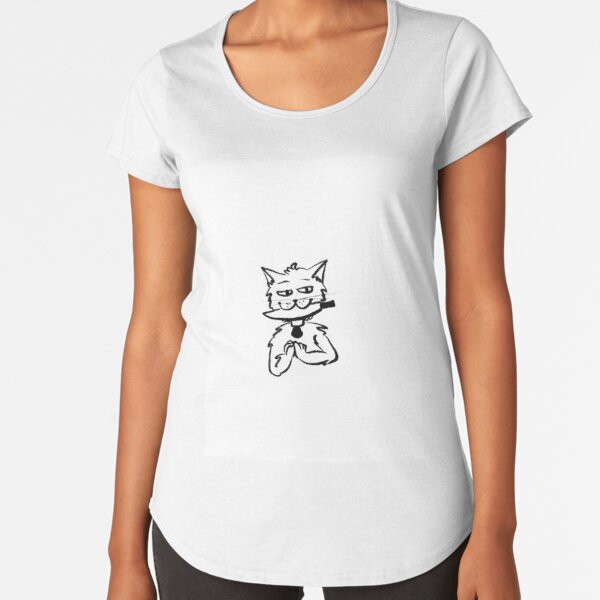 Scheming Cat Premium Scoop T-Shirt