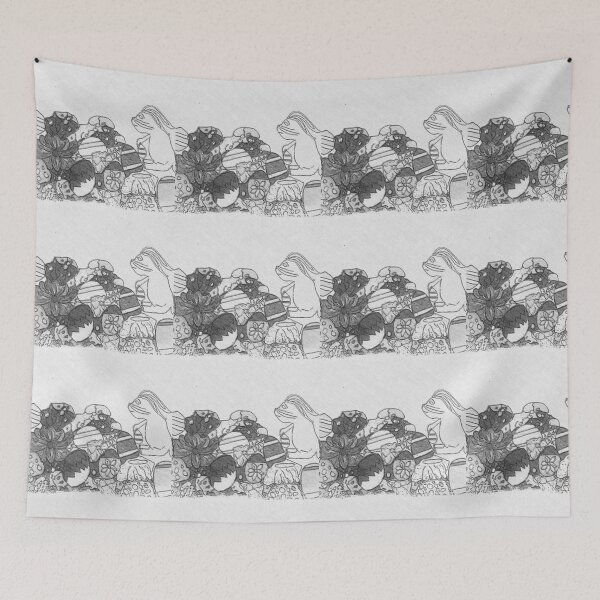 Item preview, Antique Easter bunny pile designed and sold by Tonyasartprints.