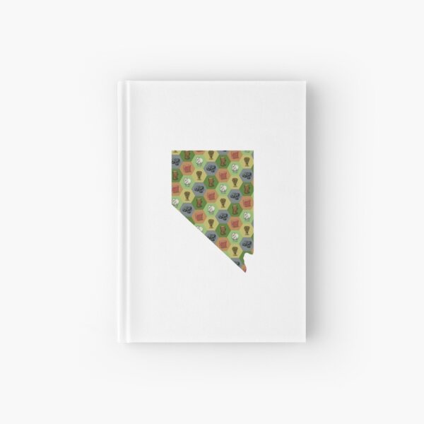 Classic Board Game Resource Map of Nevada Hardcover Journal