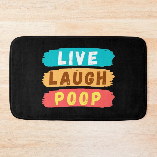 Item preview, Live Laugh Poop - Colorful Retro Typography | Funny Humor Memes designed and sold by Delandor.