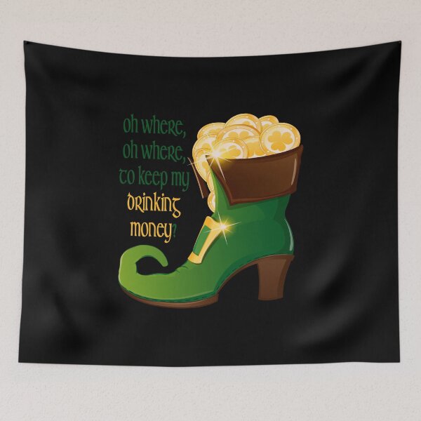 Item preview, Oh Where, Oh Where, to Keep My Drinking Money?! (on Black) designed and sold by PawsitiveMum.