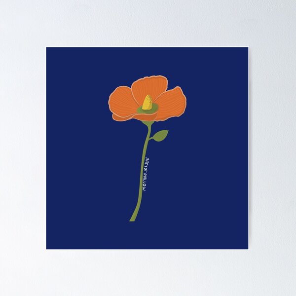 Item preview, Colorful Apricot Mallow Wildflower Design designed and sold by WalkSimplyArt.