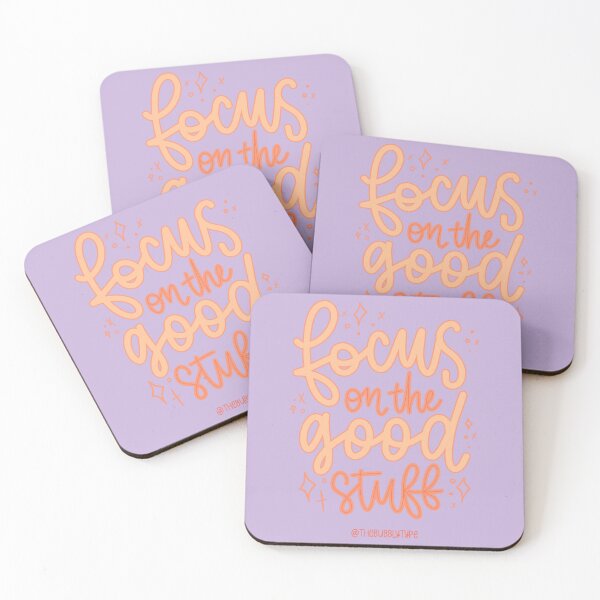 Item preview, Focus on the Good Stuff - Positive Quote - Purple designed and sold by TheBubblyType.