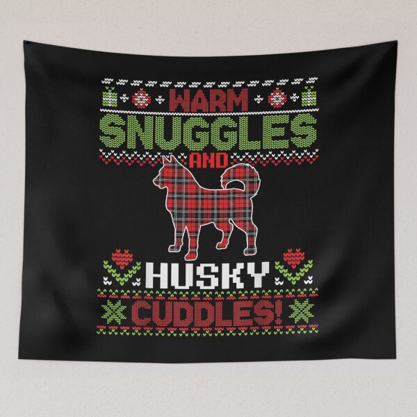 Item preview, Warm Snuggles And Husky Dog Cuddles Merry Christmas Mom Dad  designed and sold by 77tara.