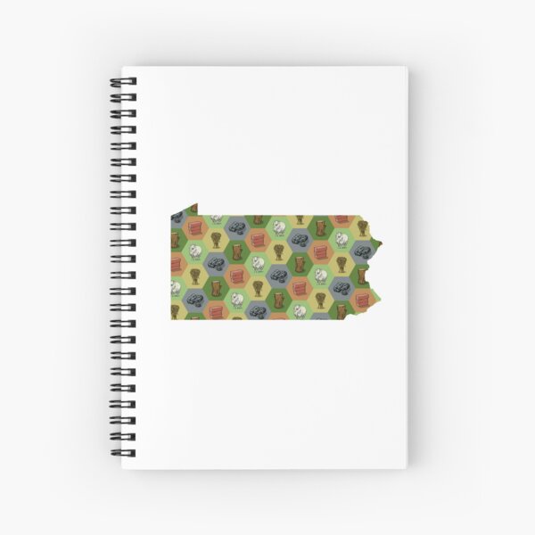 Classic Board Game Resource Map of Pennsylvania Spiral Notebook
