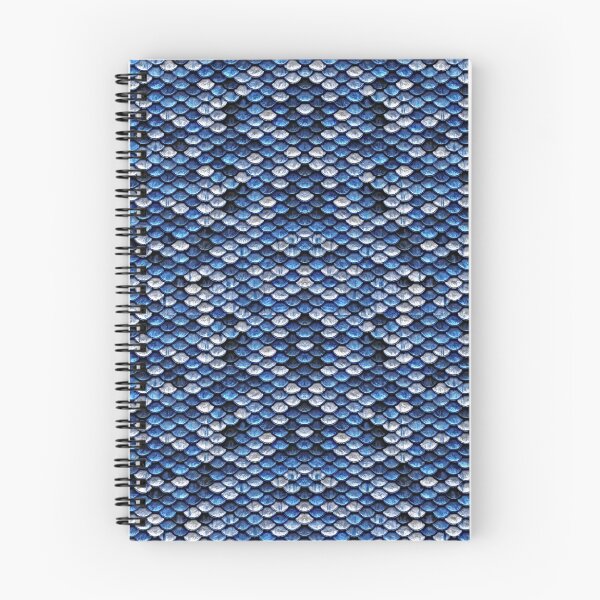 Item preview, Cobalt Blue Fish Mermaid Dragon Scales Pattern designed and sold by LarkDesigns.