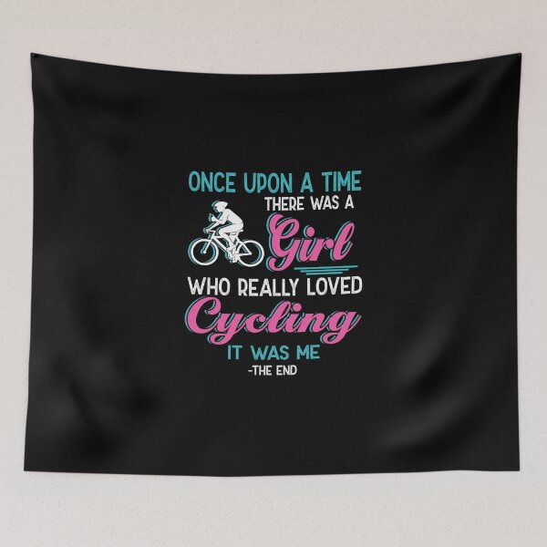 Item preview, One Upon A Time There Was A Girl Who Really Loved Cycling Sticker designed and sold by yeseniaval.