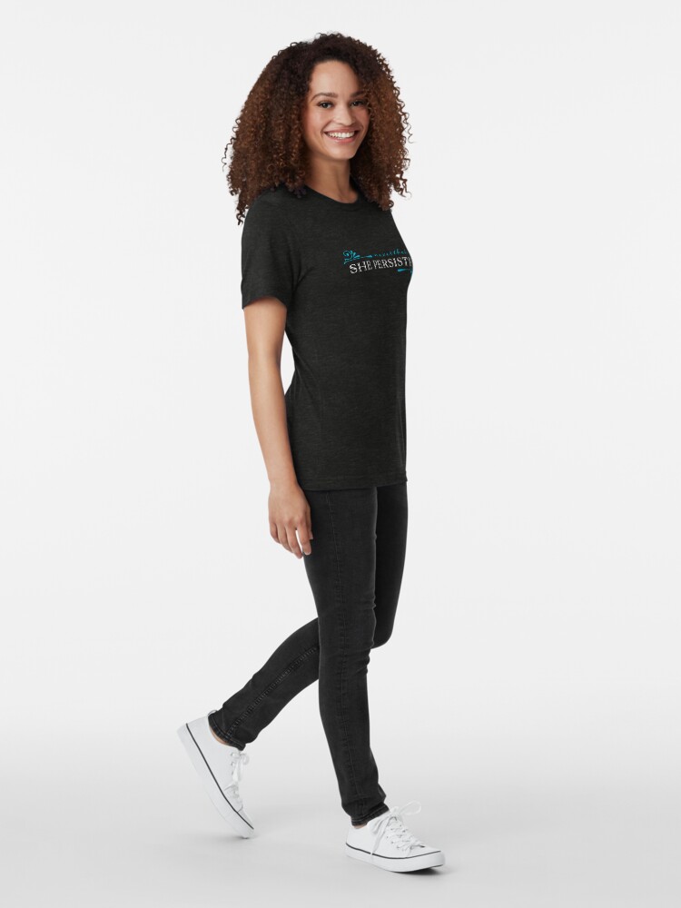 Thumbnail 4 of 7, Tri-blend T-Shirt, "Nevertheless, she persisted" designed and sold by tigerbright.