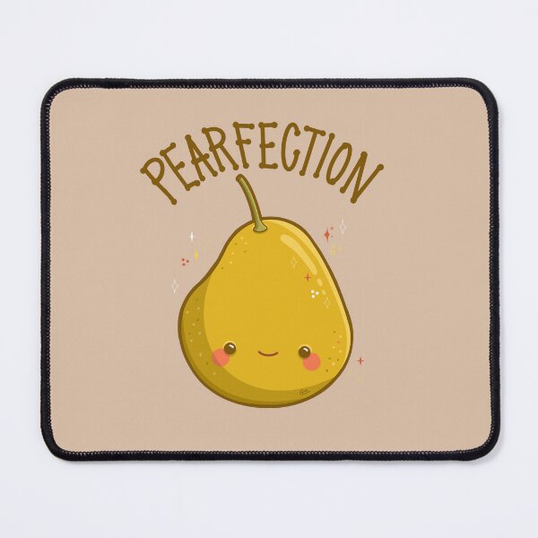Item preview, “Pearfection” Cute Grinning Pear designed and sold by Cyndi Carlson Draws.