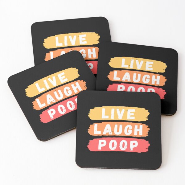 Item preview, Live Laugh Poop - Colorful Retro Typography | Funny Humor Quote designed and sold by Delandor.