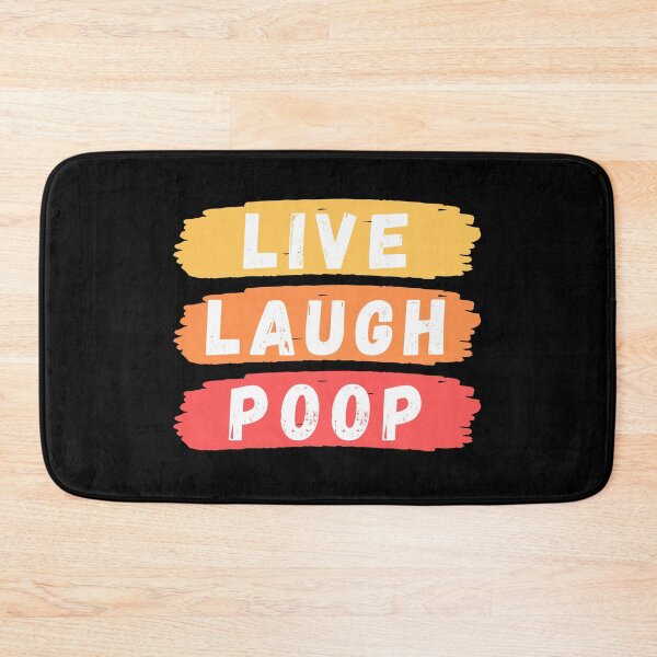 Item preview, Live Laugh Poop - Colorful Retro Typography | Funny Humor Quote designed and sold by Delandor.