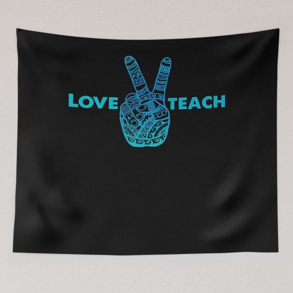 Item preview, Love Peace Teach, Love To Teach - Boho Hand designed and sold by ThomasCastorena.