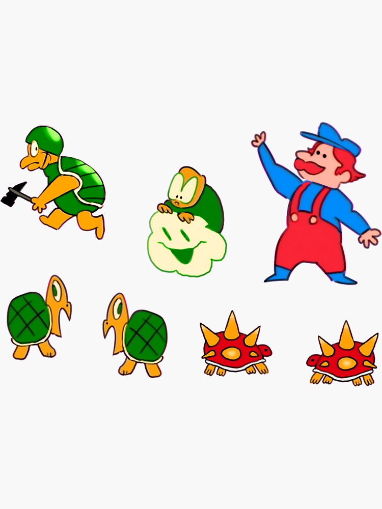 Classic Mario Bros ! Sticker for Sale by lomleyo