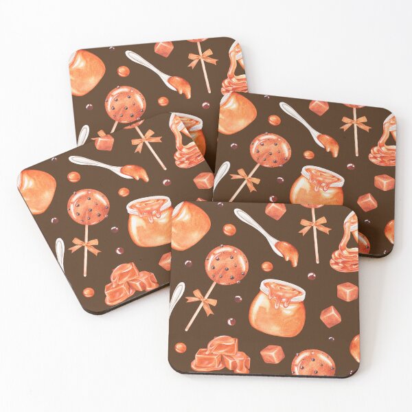 Item preview, Caramel pattern hand-drawn with watercolor paints. designed and sold by Trilisti.