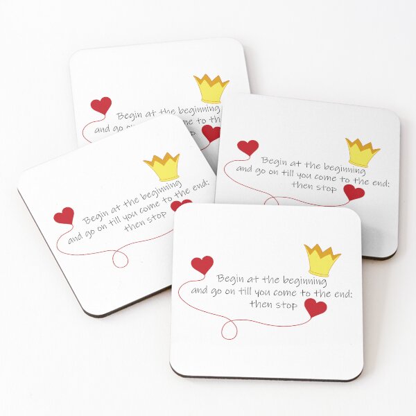 Item preview, Begin at the beginning Alice in Wonderland art designed and sold by CamilaDavison.