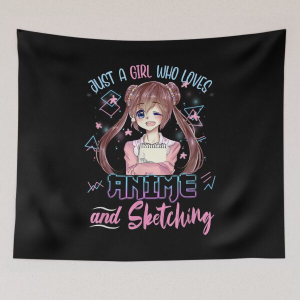 Item preview, Just A Girl Who Loves Anime And Sketching  designed and sold by 77tara.