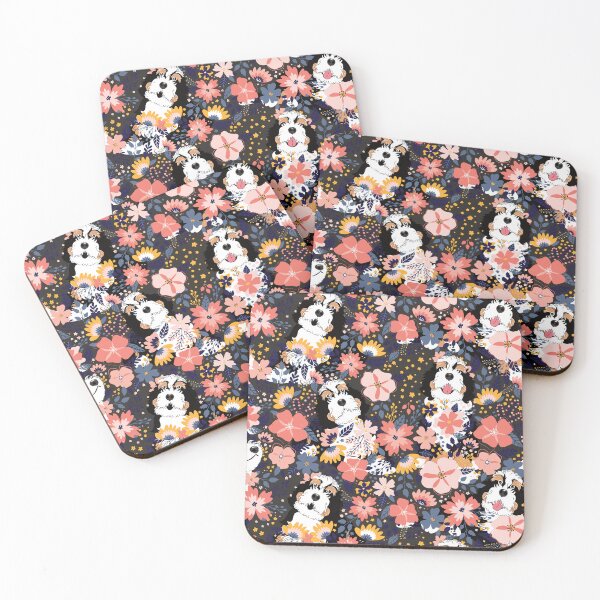 Item preview, Tri Color Bernedoodle Garden - Dark Gray Background designed and sold by Lulupainting.