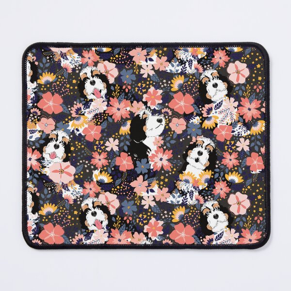 Item preview, Tri Color Bernedoodle Garden - Dark Gray Background designed and sold by Lulupainting.