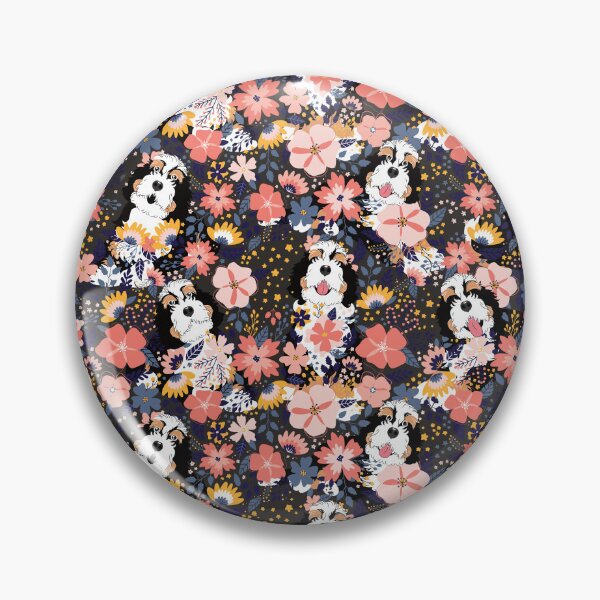Item preview, Tri Color Bernedoodle Garden - Dark Gray Background designed and sold by Lulupainting.