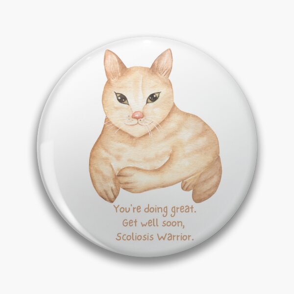 Artikelvorschau, Gute Besserung Skoliose Warrior Cat Card entworfen und verkauft von hopescoliosis.