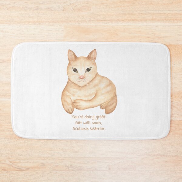Item preview, Get Well Soon Scoliosis Warrior Cat Card designed and sold by hopescoliosis.