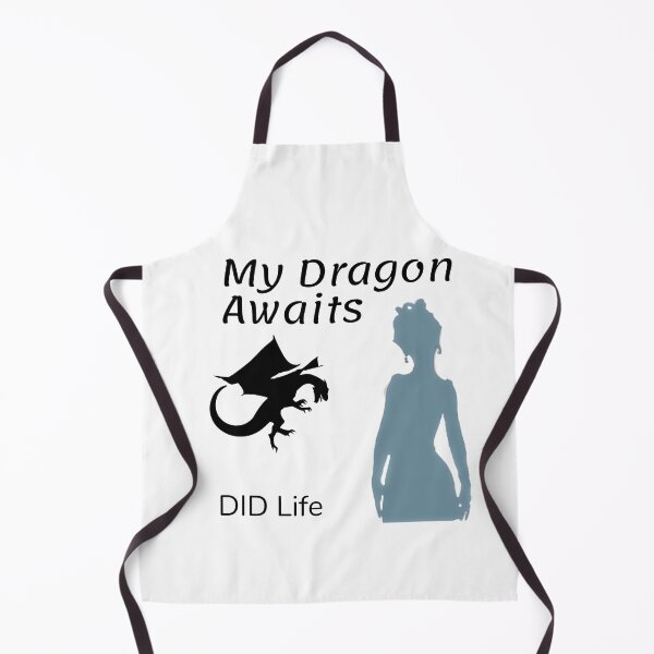 Item preview, "My Dragon Awaits" Dragon Protector Alter in Grey and Black on White designed and sold by GladBlackLamb.