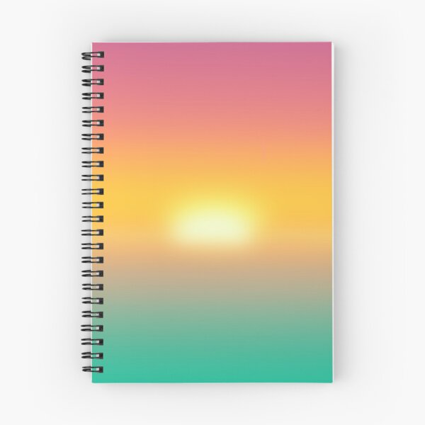 Item preview, Pink Gradient Yellow Blue Horizon Sunset Orange on Ocean Blurred Graphic Design designed and sold by leiriin.