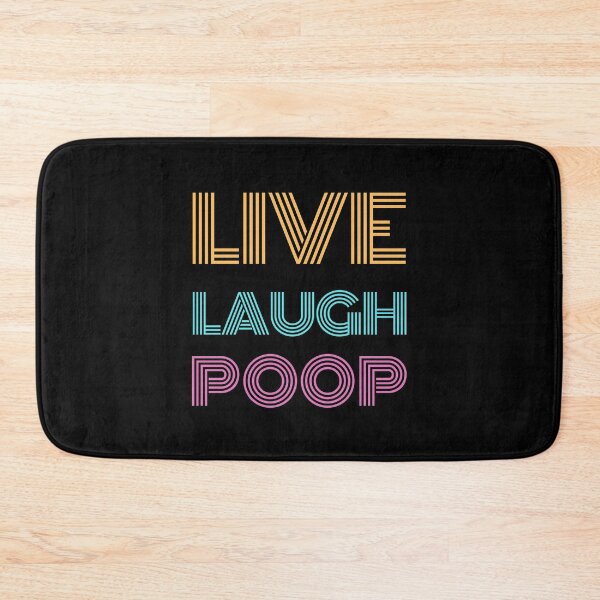 Item preview, Live Laugh Poop - Colorful Retro Typography | Funny Humor Quotes designed and sold by Delandor.