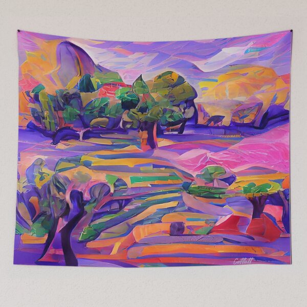 Item preview, Expressionism - Impressionism Modern Abstract Landscape Painting - James Cattlett -Nature designed and sold by CattlettArt.
