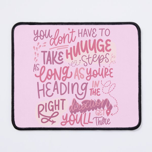 Item preview, You Don't Have to Take Huge Steps - Quote Hot Pink designed and sold by TheBubblyType.