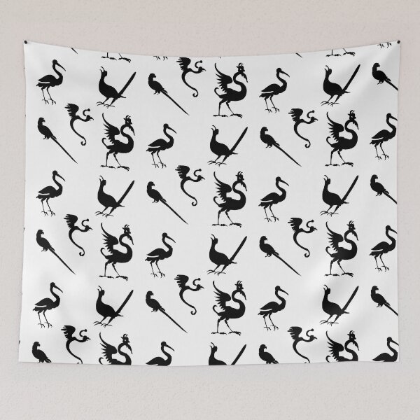 Item preview, Grotesque Birds Blackwork Sticker Pack 3 Recreation from Esaias von Hulsen - Met Museum designed and sold by Grepthor.