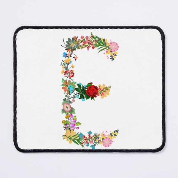 Item preview, Floral letter initial monogram E designed and sold by Miledi.