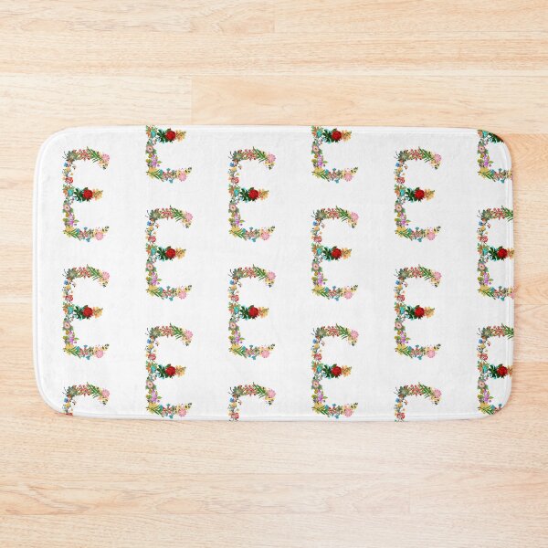 Item preview, Floral letter initial monogram E designed and sold by Miledi.