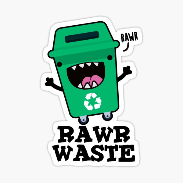 Trash Talk Funny Garbage Bin Pun Sticker