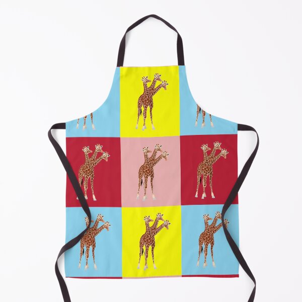 Item preview, Three-Necked Giraffe Multicolor Pattern (black BG) designed and sold by CosmicStory.