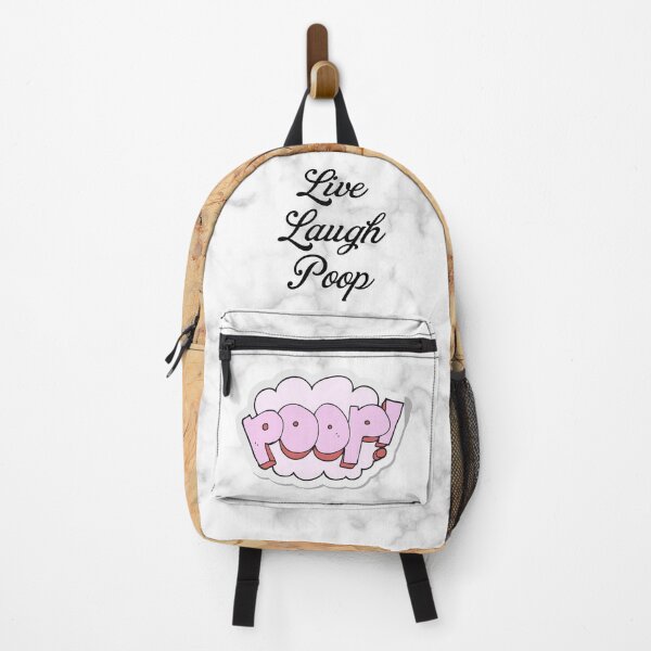 Item preview, Live Laugh Poop - Black White Fashion Typography | Funny Humorous Memes designed and sold by Delandor.