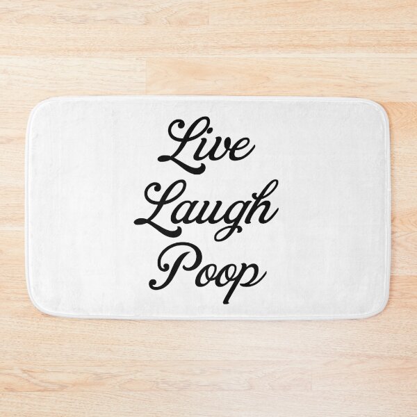 Item preview, Live Laugh Poop - Black White Fashion Typography | Funny Humorous Memes designed and sold by Delandor.