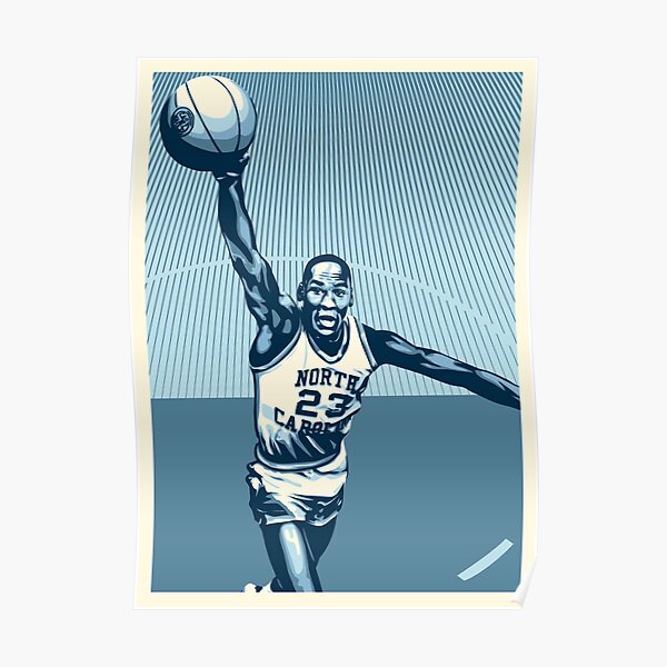 Michael Jordan North Carolina Poster By Samuelchishol Redbubble