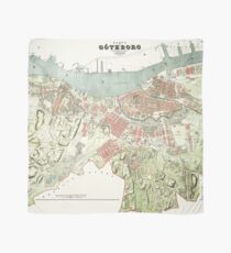 Vintage Map of Gothenburg, Sweden Scarf
