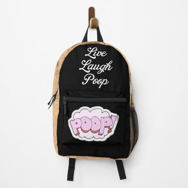 Item preview, Live Laugh Poop - Black White Stylish Typography | Funny Humorous Memes designed and sold by Delandor.